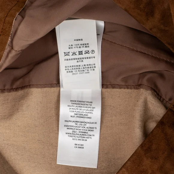 NWT Polo Ralph Lauren Lamb Suede Flared Pants Brown $1298 - Size 4 - Picture 9 of 10